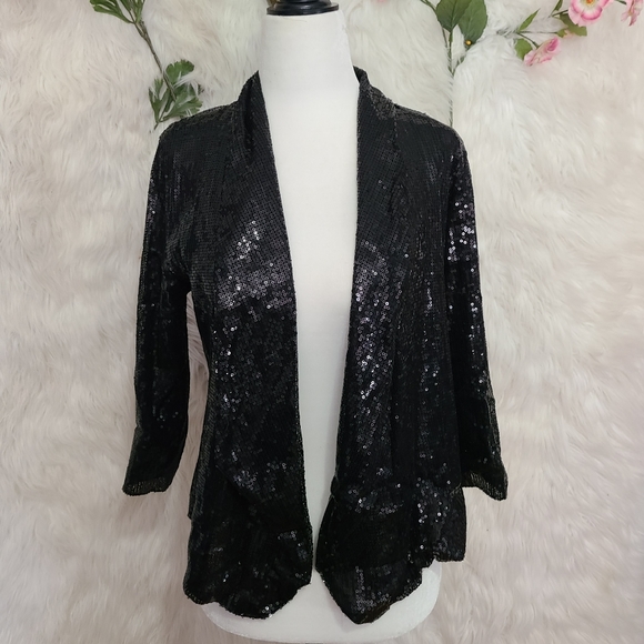 Streetwear Society Sweaters - 3/$20- black sequin cardigan